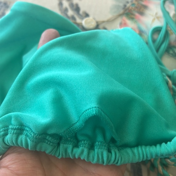 Luli Fama Champagne Sparkle Triangle Braided Top - Picture 7 of 8